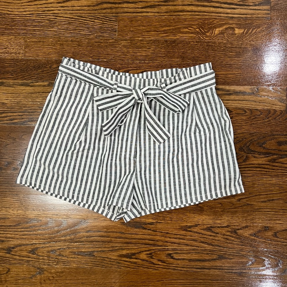 Striped Paperbag Shorts